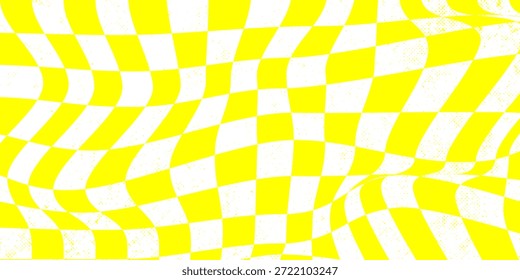 Yellow and white lattice vector illustration alternating into square shape medium size pattern. Eps 10 modern
