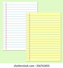 Yellow And White Lined Paper Vector