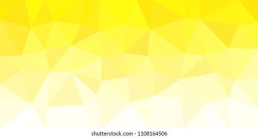 Yellow to white, low poly vector gradient texture. Colorful polygonal illustration, good as a cell phone, marketing material, or website background. All polygons are in separate layers.