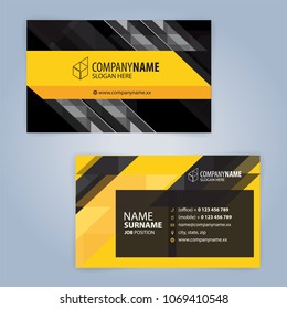 Yellow and White modern business card template, Illustration Vector 10