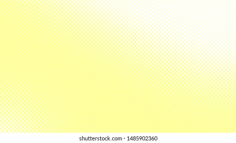 Yellow and white modern pop art background with halftone dots design, vector illustration