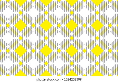 yellow and white modern tartan pattern.Texture for : plaid, tablecloths, clothes, shirts, dresses, paper, bedding, blankets, quilts and other textile products. Vector illustration. - Vector