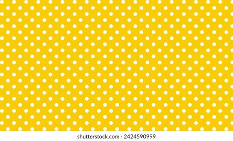 Yellow and white polka dots background