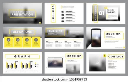 Yellow and white presentation template. Infographic template vector. Can use for presentation slide layout, leaflet, flyer, report, marketing, advertising, banner, brochure, etc.