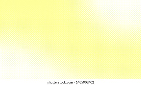 Yellow and white retro comic pop art background with halftone dots design, vector illustration template