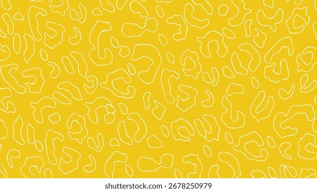 Patrón sin fisuras amarillo y blanco con Elementos abstractos de impresión animal 