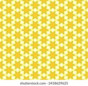 Yellow and white star pattern suitable for backgrounds, scrapbooking, stationery, and childrens design projects. Perfect for adding a playful touch.