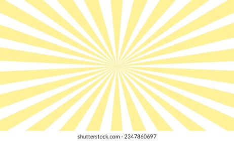 Yellow and white sunburst background
