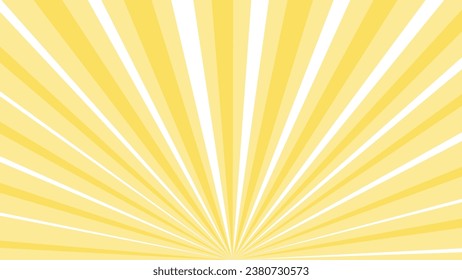 Yellow and white sunburst background