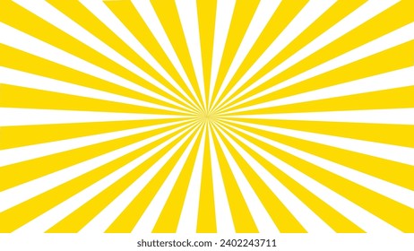 Yellow and white sunburst background