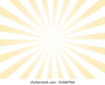 yellow and white Sunburst Pattern. Sunburst background.  Vector illustration.