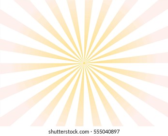 yellow and white Sunburst Pattern. Sunburst background.  Vector illustration.
