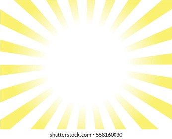 yellow and white Sunburst Pattern. Sunburst background.  Vector illustration.