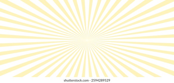 Yellow and white sunburst rays background