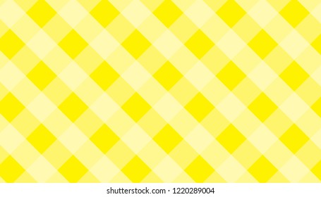 yellow and white tablecloth gingham checkered  background Vector Illustration.eps-10