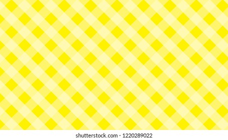 yellow and white tablecloth gingham checkered  background Vector Illustration.eps-10