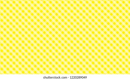 yellow and white tablecloth gingham checkered  background Vector Illustration.eps-10