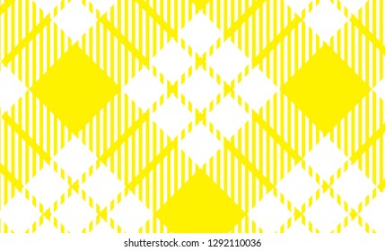 yellow and white tartan plaid pattern. Scottish Woven Pattern - Vector illustration.-EPS-10