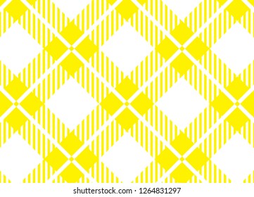 yellow and white tartan plaid pattern.Vector illustration.EPS-10.