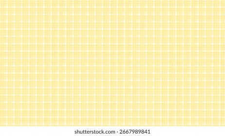 Patrón transparente de tartán amarillo y blanco.  Fondo de cuadros con rayas amarillas.