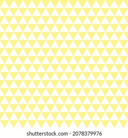 Yellow and white triangles, seamless pattern background. Vector illustration.