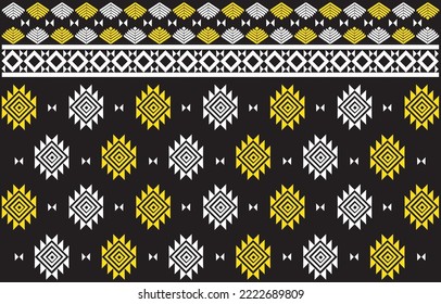 yellow and white tribal border with ethnic design 3