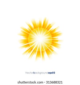 Yellow And White Vector Background With Sun Burst Effect