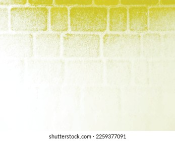 Yellow and white vector grunge background of paving slabs covered with snow. UHD 4K wallpaper. For screen, desktop, site design, overlay, stencil, banner, stylization, design and polygraph. Texture
