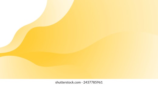 Yellow and white vector wave modern background with space for text and message. concept design