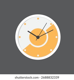 Web de Plantilla de diseño de elemento de Ilustración vectorial de reloj de pared amarillo y blanco
