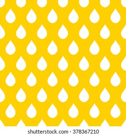 Yellow White Water Drops Background Vector Illustration

