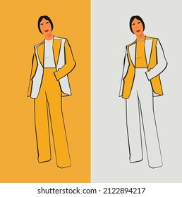 yellow and white women's fashion