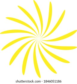 Diseño vectorial de rosa de viento amarillo
