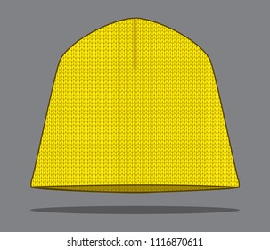 Yellow Winter Hat & Knit Hat Vector