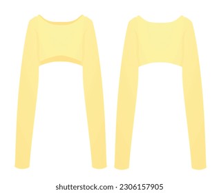 Yellow woman sweater. vector illustration