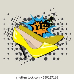 Yellow women's shoes.