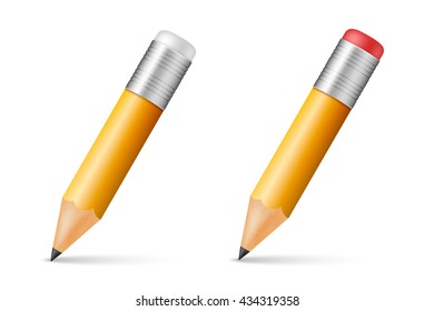 Yellow wooden sharp pencils