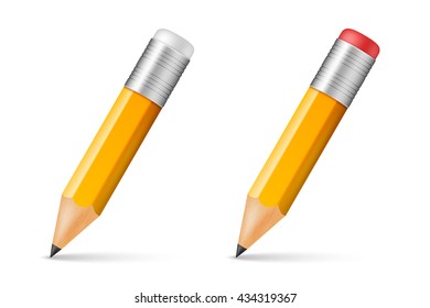 Yellow wooden sharp pencils