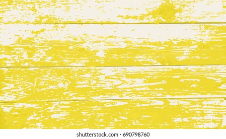 Yellow wooden texture. Vector vintage illustration. Realistic background for your design.