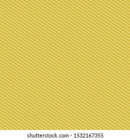 Yellow woolen fabric with oblique ridges. Twill texture. Blanket. Coverlet. Upholstery. Carpet. Towel. Shawl. Vector illustration.