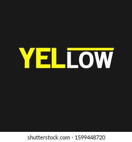 Yellow words logo for simple logo design