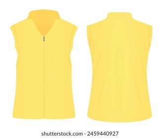 Yellow work vest. vector illustration