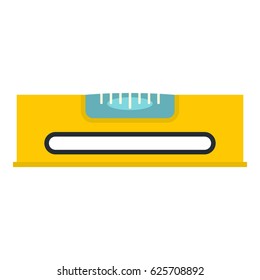 Yellow working tool bubble level icon flat isolated on white background vector illustration
