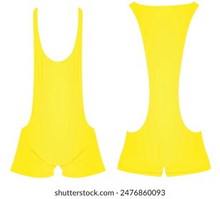 Yellow  wrestling uniform. vector illustration