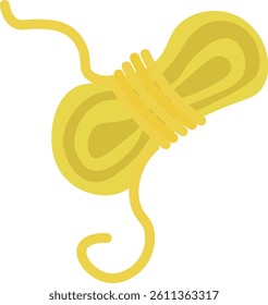 Yellow Yarn Ball Illustration Vector