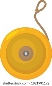 Yellow yo yo, illustration, vector on white background