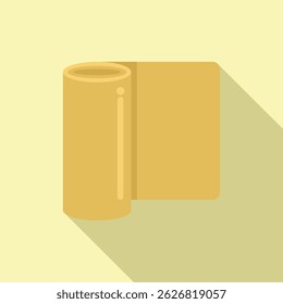 Yellow yoga mat roll on a light background symbolizing a commitment to well being