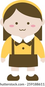 Yellow young child kid kindergarten