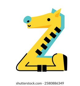 
Yellow Z Animal Alphabet Word