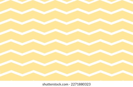 yellow zigzag line on white background as repeat pattern, replete image, design for fabric printing
